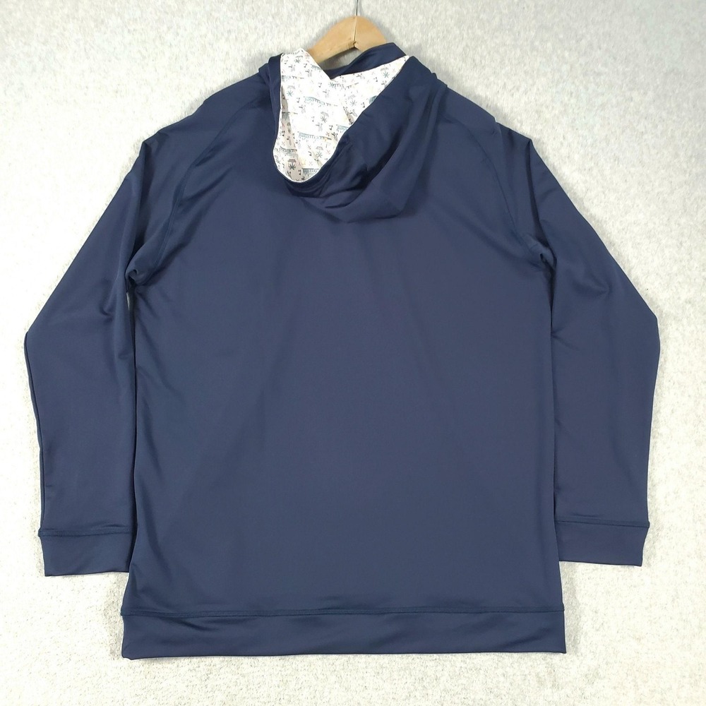 Swannies Hoodie Mens XL Blue 1/4 Zip Lightweight Stretch Golf Pullover Top - Picture 2 of 13